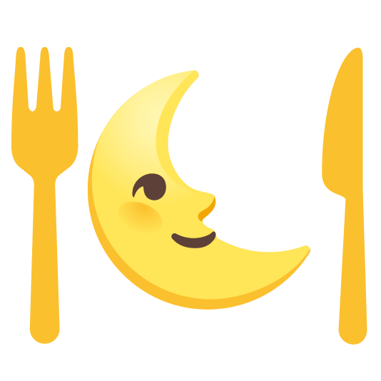 🌜️ + 🍽️