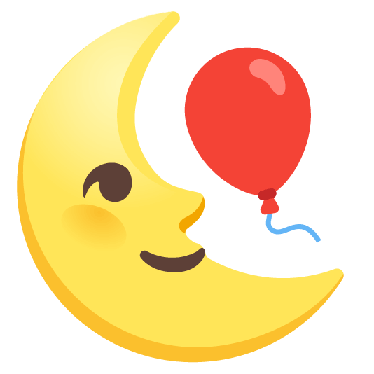 🌜️ + 🎈️