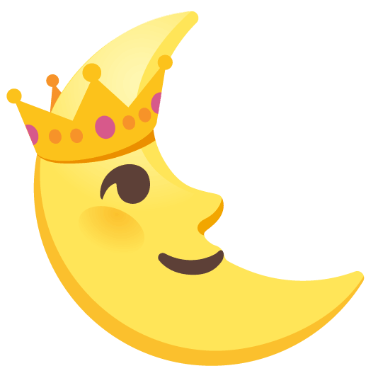 🌜️ + 👑️