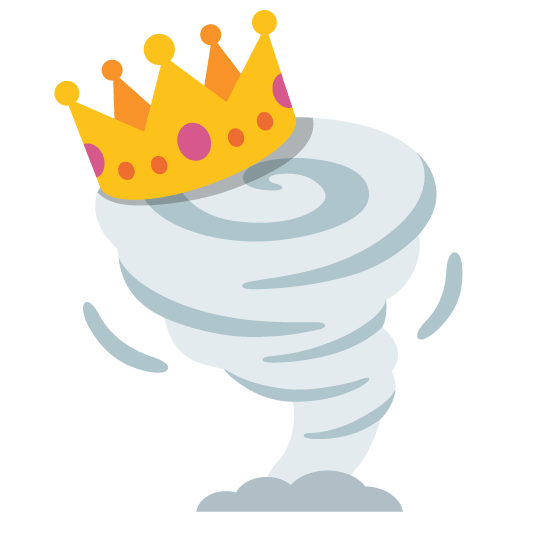 🌪️ + 👑️