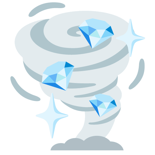🌪️ + 💎️