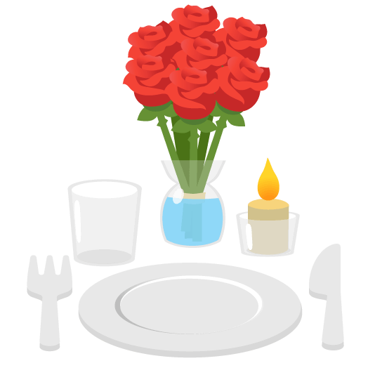🌹️ + 🍽️