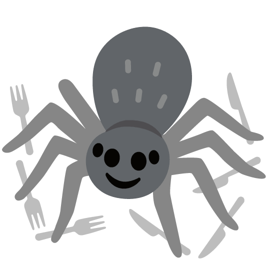 🍽️ + 🕷️