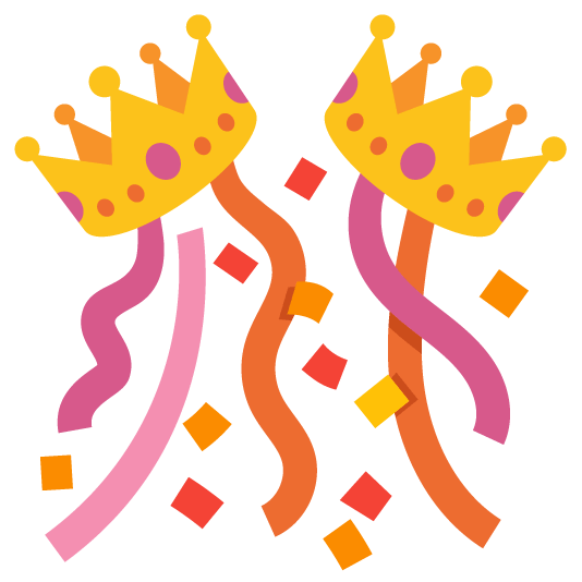 🎊️ + 👑️