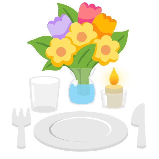 💐️ + 🍽️