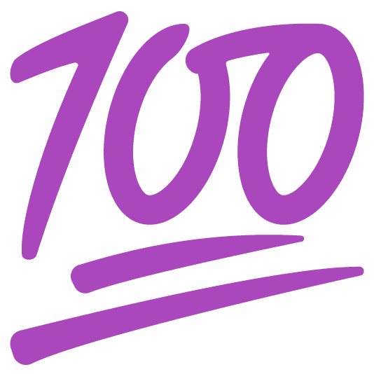 💜️ + 💯️
