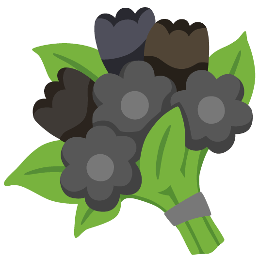 🖤️ + 💐️