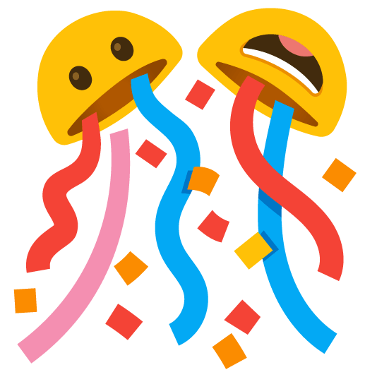 😀️ + 🎊️