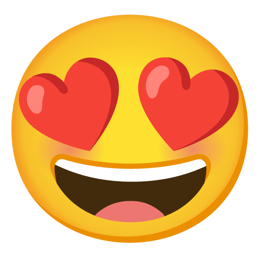 😀️ + 😍️