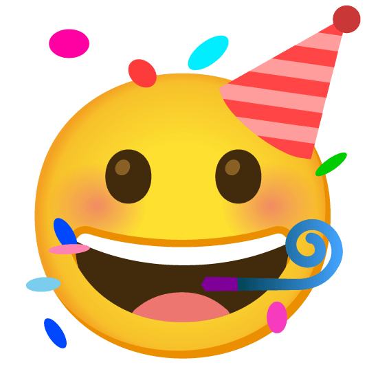😀️ + 🥳️