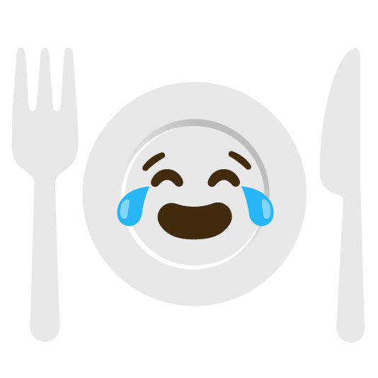 😂️ + 🍽️