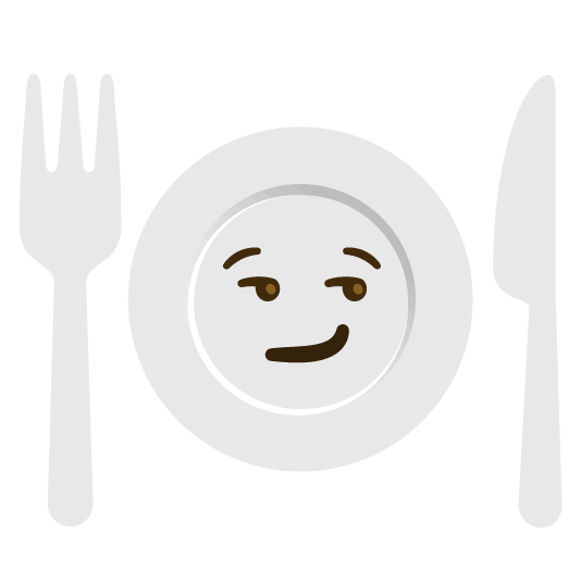 😏️ + 🍽️