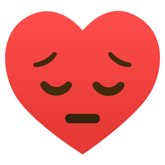 😔️ + ♥️