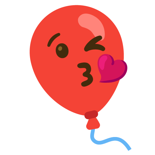 😘️ + 🎈️