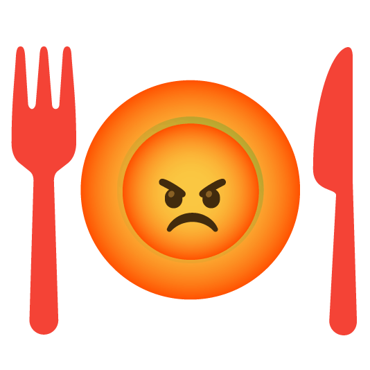 😡️ + 🍽️