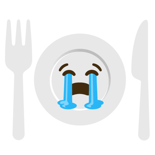 😭️ + 🍽️