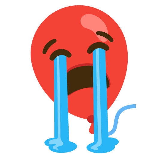 😭️ + 🎈️