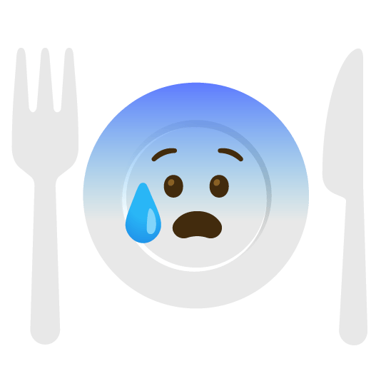 😰️ + 🍽️