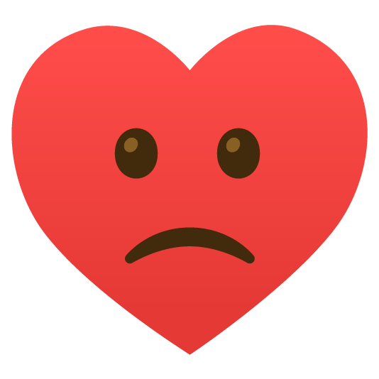 🙁️ + ♥️