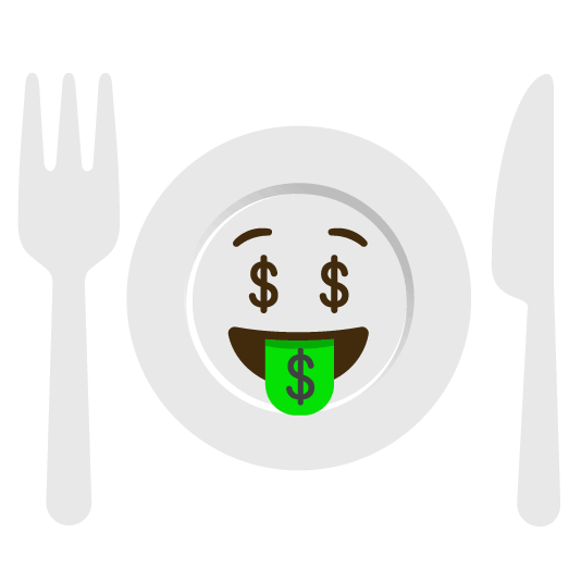 🤑️ + 🍽️