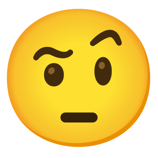 🤨️ + 😔️