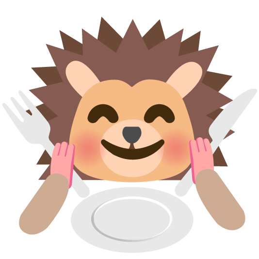 🦔️ + 🍽️