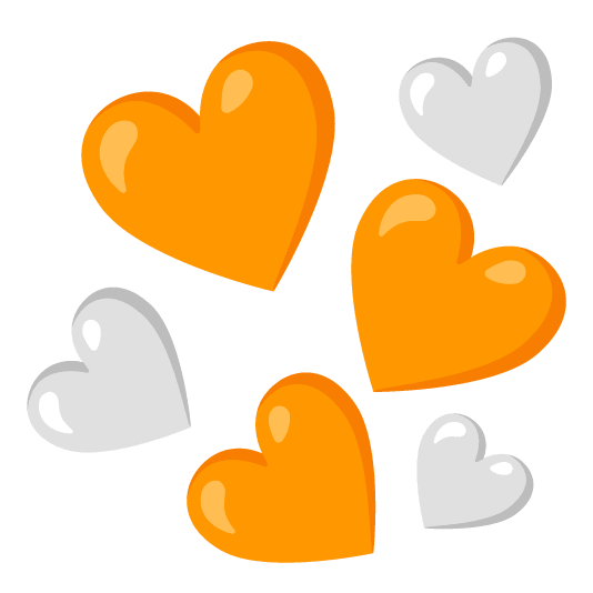 🧡️ + 🤍️