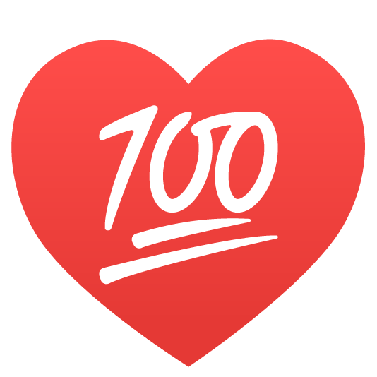 ♥️ + 💯️